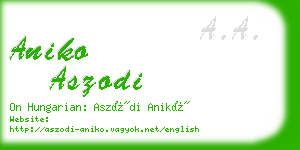 aniko aszodi business card